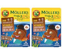 Moller’s ® | Omega 3 Pour Enfants | Huile de Poisson Omega 3 Avec DHA et EPA, Sans Gluten, Lactose ni Sucre Ajouté, et Facile à Mâcher | Saveur de Cola | 72 Unités