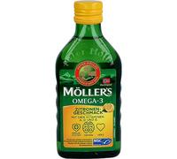 Moller's Fish Oil OMEGA-3 -LEMON Flavour- Baby Children Adults