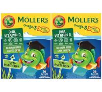 Moller's | Omega 3 pour enfants | capsules d'huile de poisson oméga-3 avec acides gras oméga-3 | avec DHA et EPA, sans gluten, sans lactose, sans sucre ajouté | Tutti Frutti | 72 unités
