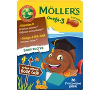 Moller's Oméga-3 P'tits Poissons Cola 36 Gommes