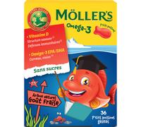 Moller's Oméga-3 P'tits Poissons Fraise 36 Gommes