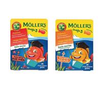 Mollers Pack enfant : Jellies Fraise + Multi-fruits 36 capsules