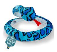 Mollis Doudou serpent - 200 cm - Peluche serpent - Peluche pour enfants et bébés (bleu)
