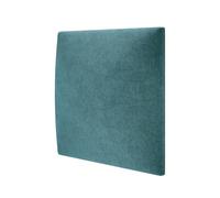 MOLLIS Panneau Rembourré, Panneau Mural Carré et Décoratif, comme Tête de Lit ou Protection Contre Les Chocs, Réduit Le Bruit et Améliore L'acoustique, en Mousse, 30 x 30 cm, Turquoise