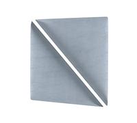 MOLLIS Panneau Rembourré, Panneau Mural Triangulaire et Décoratif, comme Tête de Lit ou Protection Contre Les Chocs, Réduit Le Bruit et Améliore L'acoustique, en Mousse, 30 x 30 cm, Bleu Clair