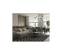 Mollis Plafonnier moderne à bras multiples noir, abat-jour en acrylique