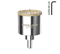 MOLLOM 1-7/8" (48mm) Scie trépan diamantée avec 2 forets pilotes