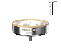 MOLLOM (125mm | 4-29/32") Scie Cloche Diamantée avec 2 Mèches Pilotes Amovibles pour une Coupe Lisse sur les Carreaux en Porcelaine, Verre, Céramique, Marbre, Fibre de Verre, etc