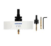 MOLLOM (140mm | 5-1/2") Scie-cloche bimétal HSS M42 avec 8% de cobalt avec 2 forets pilotes et mandrin, coupe lisse pour PVC, plaque de plâtre, bois, plastique, plaque de plâtre, caoutchouc