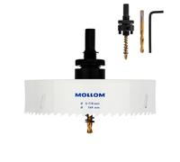 Mollom 149mm (5-7/8") Scie trépan bimétallique HSS M42 8% Co avec arbre