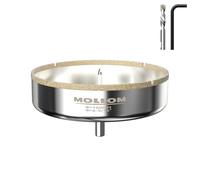 MOLLOM (160mm | 6-5/16") Scie Cloche Diamantée avec 2 Mèches Pilotes Amovibles pour une Coupe Lisse sur les Carreaux en Porcelaine, Verre, Céramique, Marbre, Fibre de Verre, etc