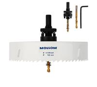 Mollom 162mm (6-3/8") Scie trépan bimétallique HSS M42 8% Co avec arbre