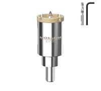 MOLLOM (29mm | 1-1/8") Scie Cloche Diamantée avec 2 Mèches Pilotes Amovibles pour une Coupe Lisse sur les Carreaux en Porcelaine, Verre, Céramique, Marbre, Fibre de Verre, etc
