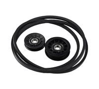 Molloparts GX20006 GX20286 Poulie de renvoi avec kit de courroie d'entraînement compatible avec tracteur John Deere X110 X120 X140 LA115 L125 LA135 LA145 LA155 D130 D140 D150 D160 L100 130 l. 107 L111