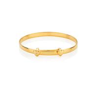 Molly Brown London 18ct Gold Plated My First Diamond Expandable Baby Bangle. Christening Bangle | Baby Jewellery | Baby Keepsake | Baby Shower Gift