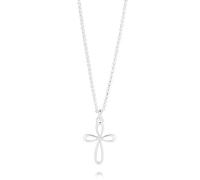 Molly Brown London Collier en argent sterling avec pendentif en forme de croix pour communion, idéal pour baptême, communion, fille, demoiselle d'honneur, Argent sterling, Sans pierre
