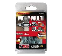 Molly Chevilles métalliques Multi Ø 5 x 60 mm avec vis agglo - Lot de 50