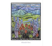 Molly Hashimoto : notes de remerciement avec pinceau et lupin