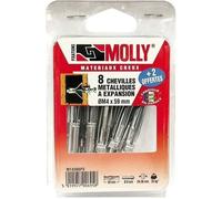 MOLLY Lot de 10 Chevilles - 5x36 mm + vis