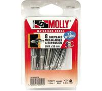 MOLLY Lot de 16 Chevilles - 4x33 mm + vis