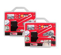 MOLLY Lot de 2 kits de chevilles métal avec pince - 20 chevilles par kit (Ø4x33 Ø5x36) - rouge
