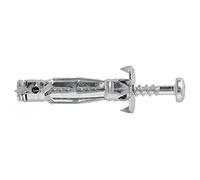 Molly M100816-XJ Multi Molly Chevilles métal avec vis agglo Ø 4 x 37 mm, Gris, Set de 16 Pièces