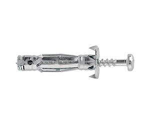 Molly M100816-XJ Multi Molly Chevilles métal avec vis agglo Ø 4 x 37 mm, Gris, Set de 16 Pièces