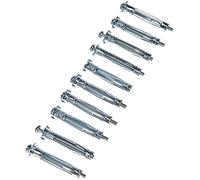 Molly M14206-XJ Chevilles métalliques à expansion avec vis M4 Ø 8 x 46 mm, Gris, Set de 10 Pièces
