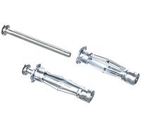 Molly M16150PB-XJ Chevilles métalliques 50 pièces 5x50 mm + vis - matériaux creux - conditionnement Pro, Gris, Set de 100 pièces