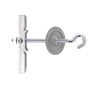 Molly M50202-XJ Chevilles à ressort Ø M4 avec Crochets, Gris, Set de 2 Pièces