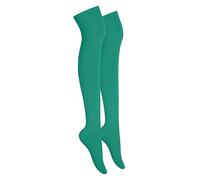 MOLLY MALOU Chaussettes au-dessus du genou unies confortables en coton majoritaire Taille 37-39, vert irlandais, 4-6.5