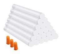 Mollyfox Lot de 20 Bâtons de Colle Chaude - Ø 7 x 100 mm - Bâtons de Pistolet à Colle Transparents de 7 mm pour Décoration avec Doigtiers en Caoutchouc, Idéal pour Artisanat, Bricolage, Loisir