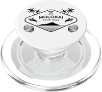 Molokai Mers du Sud Tortue Marine Palmiers Hawaï Île Aloha PopSockets PopGrip pour MagSafe