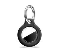 MOLOSLEEVE Airtag Holder Air Tag Case with Keychain, Anti-Scratch Airtags Key Chain for Apple Air Tags, Airtag Accessories for GPS Item Finder Tracker, Black