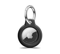 MOLOSLEEVE Airtag Holder Air Tag Case with Keychain, Anti-Scratch Airtags Key Chain for Apple Air Tags, Airtag Accessories for GPS Item Finder Tracker, Black