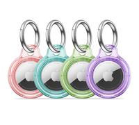 MOLOSLEEVE Lot de 4 étuis pour Airtag MOLOSLEEVE avec Porte-clés, Porte-clés Anti-Rayures pour Airtags d'Apple, Accessoires Airtag pour GPS et localisateur, Multicolore