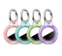 MOLOSLEEVE Lot de 4 étuis pour Airtag MOLOSLEEVE avec Porte-clés, Porte-clés Anti-Rayures pour Airtags d'Apple, Accessoires Airtag pour GPS et localisateur, Multicolore