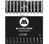 MOLOTOW BLACKLINER Complete Fineliner-Set noir, 11 pcs.