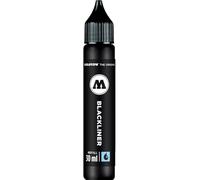 Molotow Blackliner Encre noire de recharge, 30 ml, hautement pigmentée, indélébile