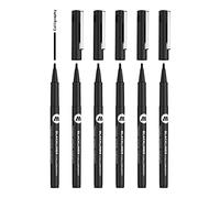 Molotow Blackliner Lot de 6 pointes de calligraphie (stylo fin avec encre permanente indélébile) Noir