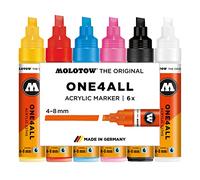 Molotow Marqueur mo200280 acrylique ONE4all 327hs, étui Basic Lot de 1, 4-8 mm, 6 Pièces