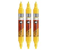 Molotow mo227401 ONE4all Acrylic Twin pour charpentier, zinkgelb, Lot de 3