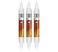 Molotow mo227411 ONE4all Acrylic Twin pour charpentier, signalweiß, Lot de 3