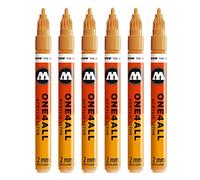 Molotow One4All 127HS #208 Marqueur MO127225 - Brun Ocre Clair - Lot de 6