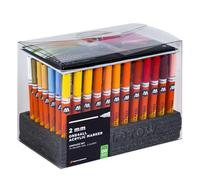 Molotow One4All 127HS Lot de 74 marqueurs acryliques (épaisseur de trait de 2,0 mm, couvrant et permanent, séchage rapide, rechargeables, pour presque toutes les surfaces)