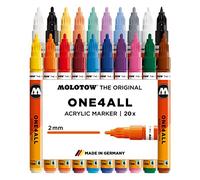 Molotow - One4All - Marqueur acrylique Boîte à crayons Main-Kit 1 Lot de 20 multicolore
