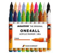 Molotow - One4All - Marqueur acrylique Boîte à crayons Main-Kit 2. Lot de 20 beige
