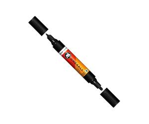 Molotow One4All Marqueur acrylique double face avec pointe 1,5 mm et 4 mm d'épaisseur Noir Signal 180