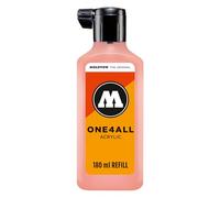 Molotow One4All Recharge acrylique 180 ml (encre pour recharge de marqueurs acryliques, haute couverture et permanente, séchage rapide, pour presque tous les supports) 244 corail