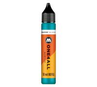 Molotow One4All Recharge acrylique 30 ml (encre pour remplir les marqueurs acryliques, haute couverture et permanente, séchage rapide, pour presque toutes les surfaces) 255 aqua